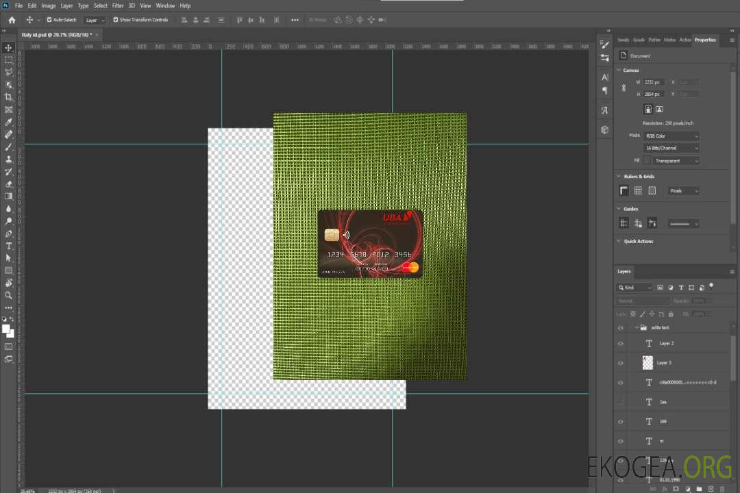 Burkina Faso United Bank for Africa mastercard photolook recto template